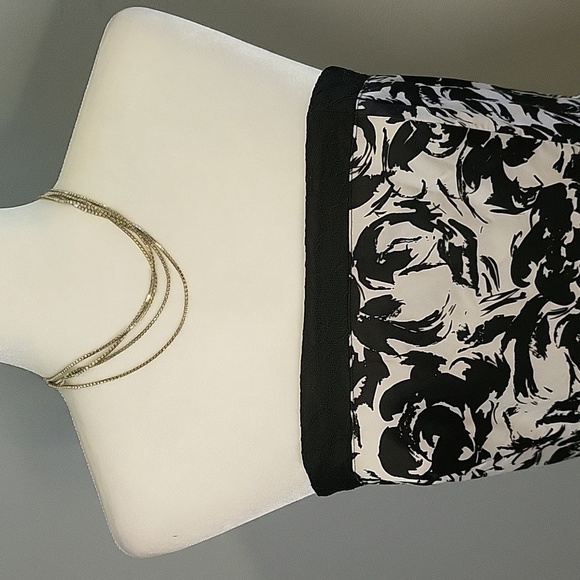 White House Black Market Strapless Lined Floral Lace Accent Wedding Prom Sz 10 - Picture 4 of 14